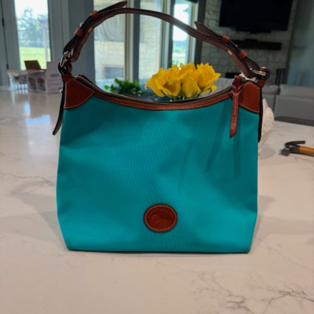 Dooney & Bourke Turquoise Nylon Shoulder Bag